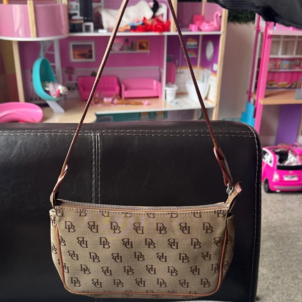 Dooney & Bourke Brown Monogram Shoulder Bag - Picture 10 of 10